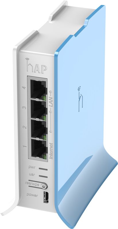 MikroTik hAP lite tower | WiFi Router | RB941-2nD-TC, 2.4GHz, 4x RJ45 100Mbps