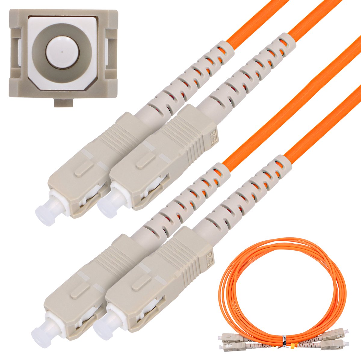 Extralink PATCHCORD SC/UPC-SC/UPC MM 50/125 DUPLEX 3.0MM 1M