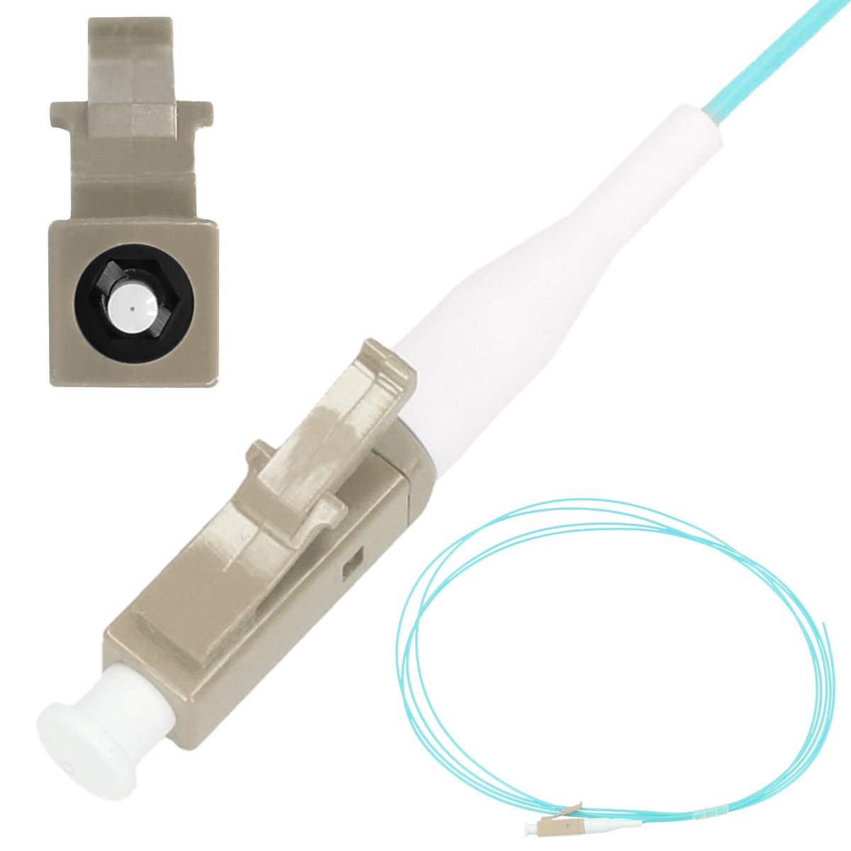 Extralink LC/UPC | Pigtail | Multimode, OM3, 50/125, 2m, Easy Strip