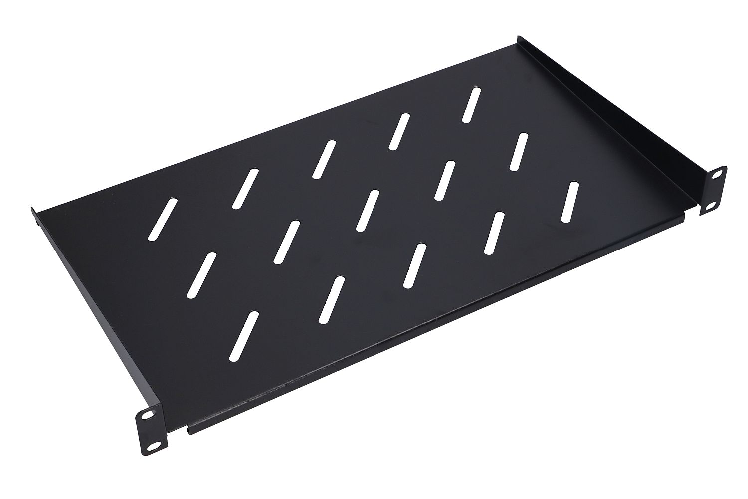 Extralink 1U 350mm Black Shelf | 19", for wall cabinets