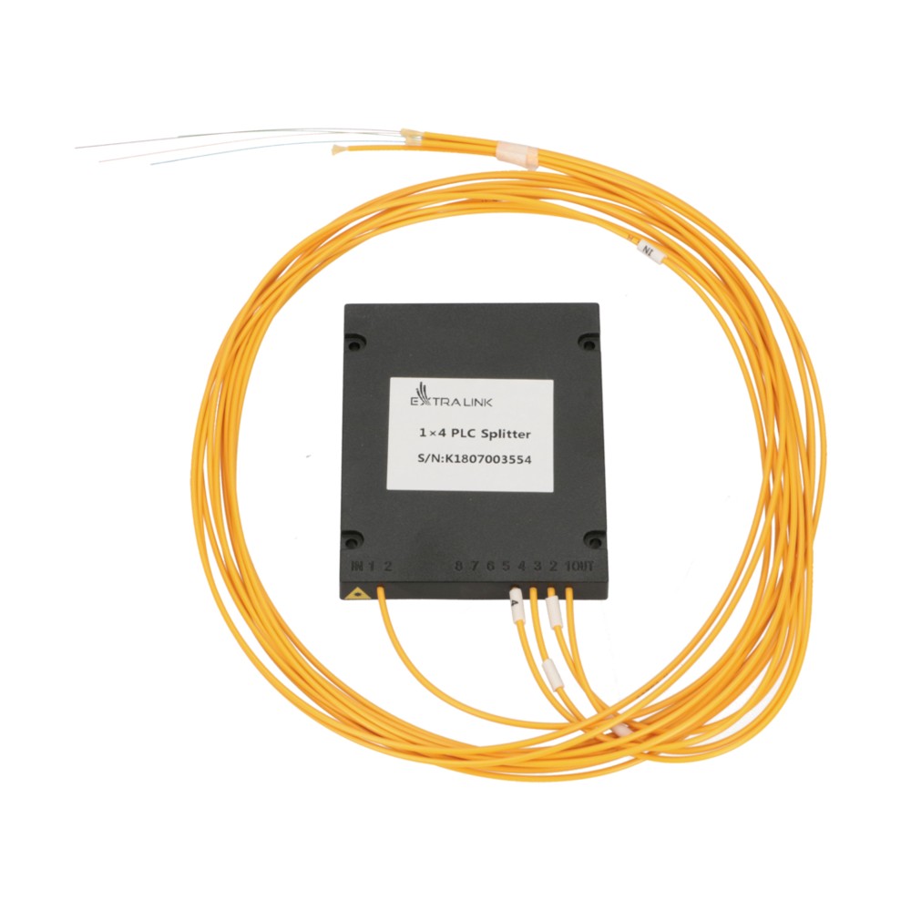 Extralink 1:4 PLC SC/APC | Splitter | 2.0mm, 1.5m, G657A, ABS module, connectorless