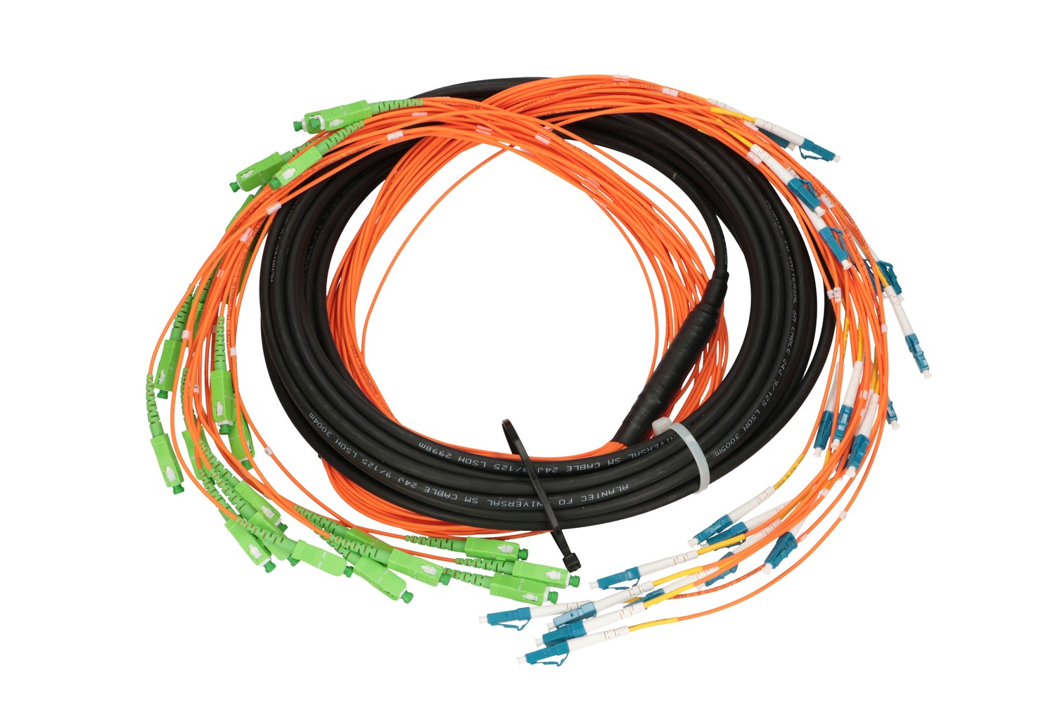 Extralink SC/APC-LC/PC multipatchcord SM 24F 30M cascata 90cm