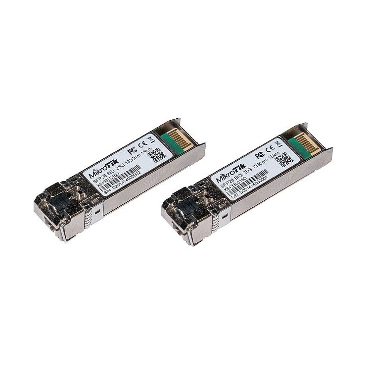 MikroTik XS2733LC15D Modulo SFP/SFP/SFP28 1/10/25Gb/s SM 15km 1270nm 1330nm