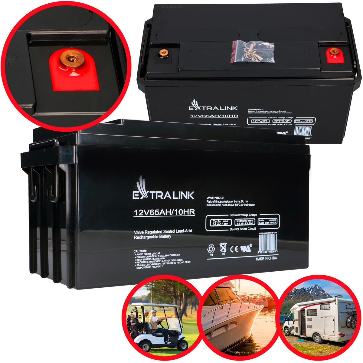 Extralink AGM 12V 65Ah | Battery