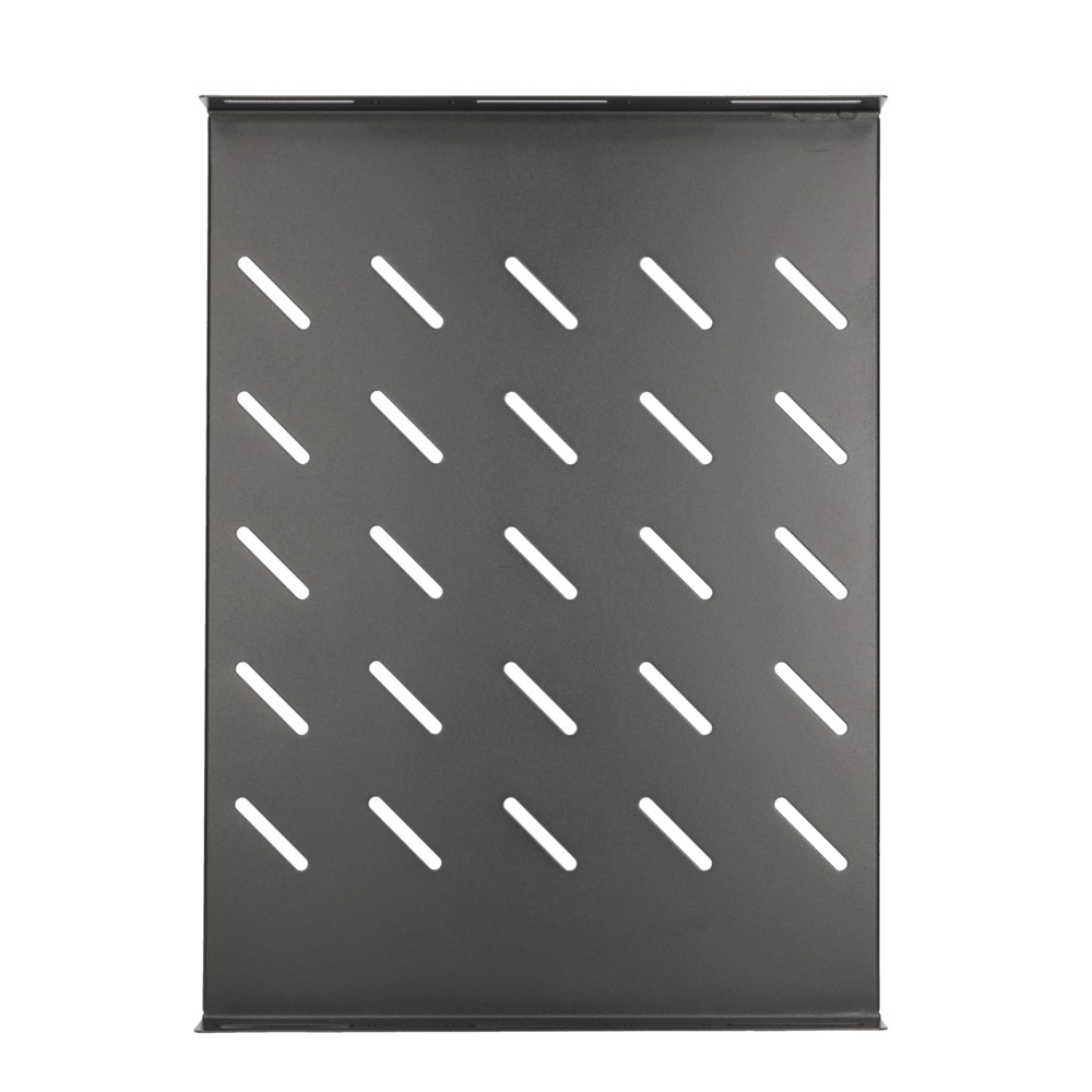Extralink 1U 350mm Black | Fixed shelf | 19", 472x352mm, for 600mm deep cabinets
