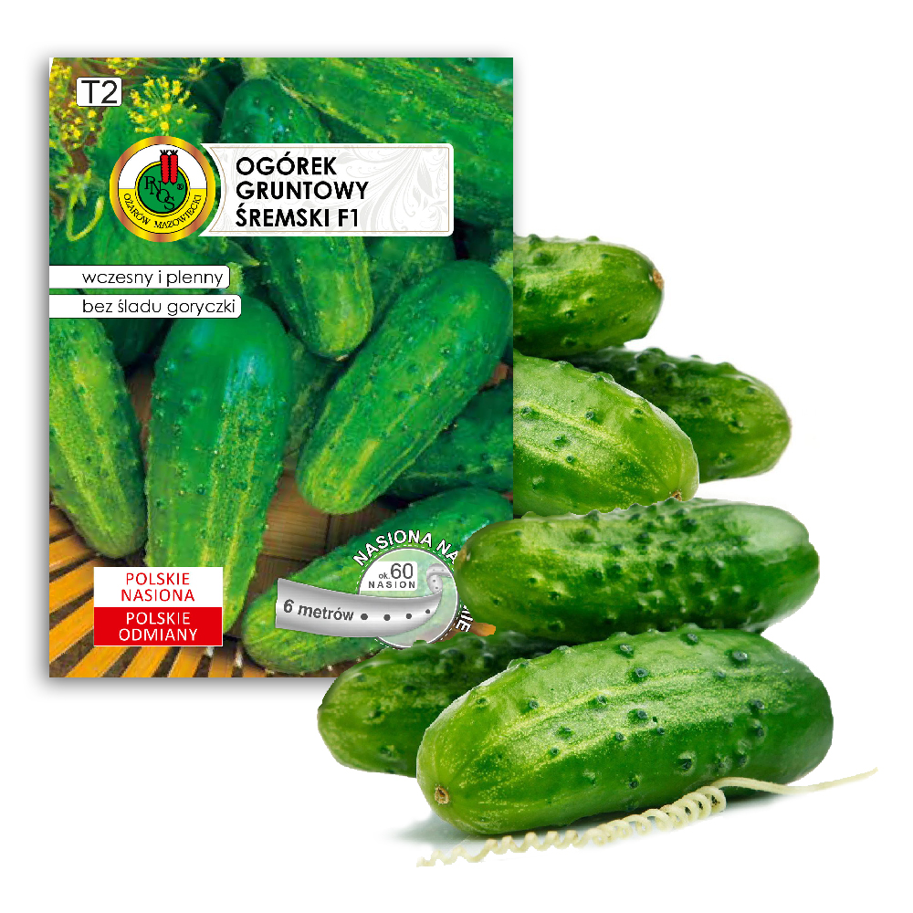 PNOS Sremski F1 Ground Cucumber Seeds on Tape, 6m Roll