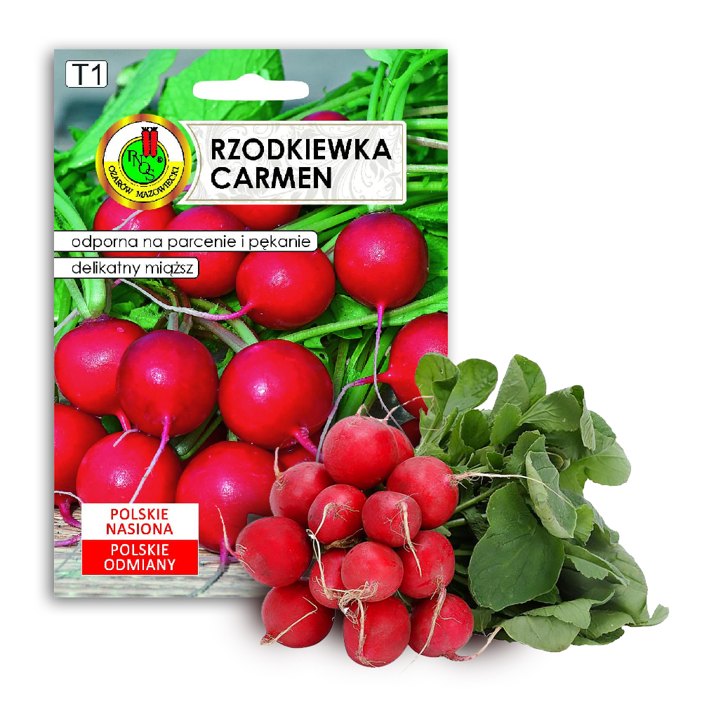 PNOS Carmen Radish, Seeds on Tape, 6m Tape