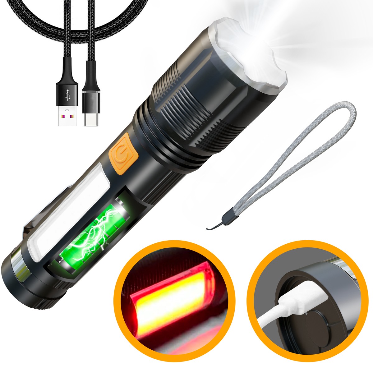 Extralink EFL-1138 Wili | LED Flashlight | rechargeable battery, 700 lumens