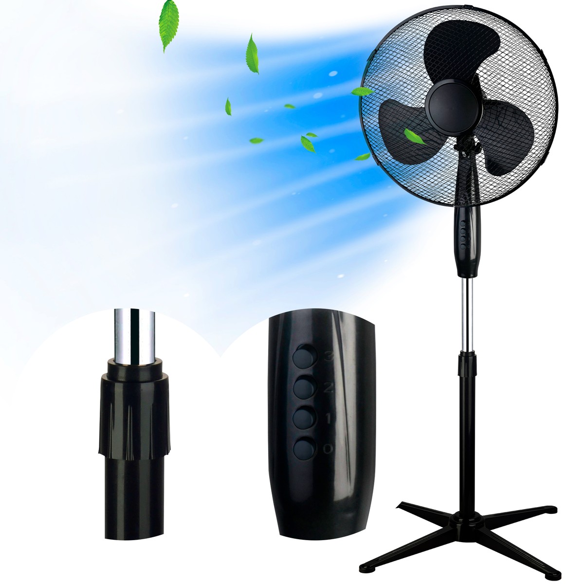 Extralink Bryza ESF-40D-BL Black | Standing
