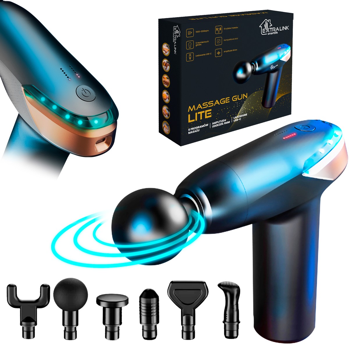 Extralink Massage Gun Lite, black