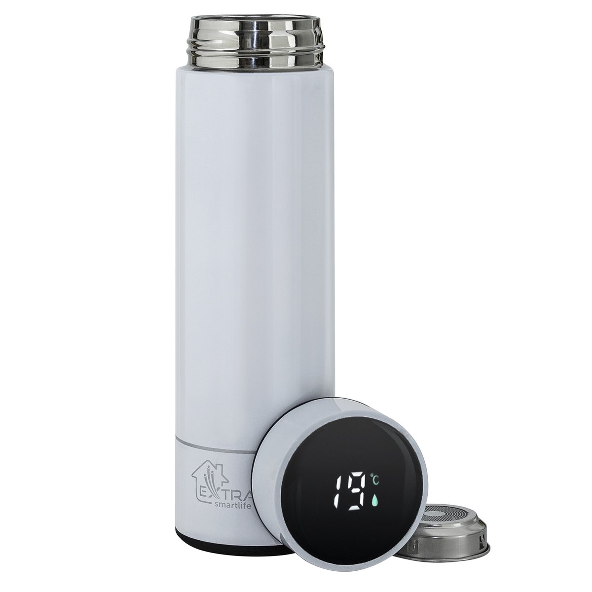 Extralink Smart Travel Mug White | Thermal Mug | with Temperature Display