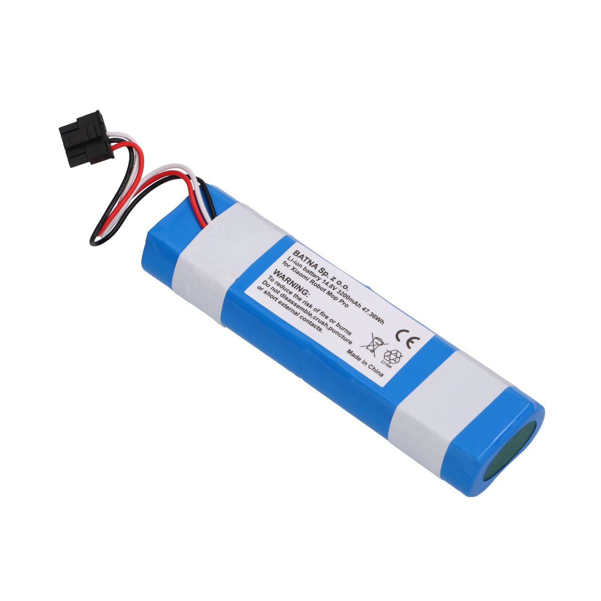 Extralink Battery, Xiaomi Robot Mop Pro INR18650 MA1-4S1P-SC Replacement, 3200mAh 47.36Wh