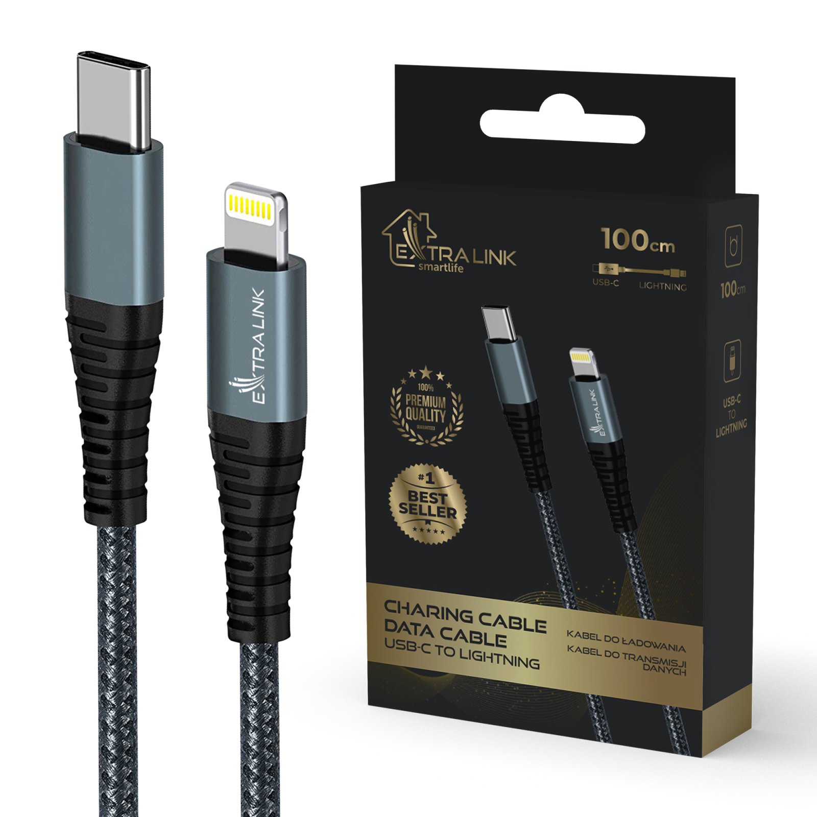 Extralink SMART LIFE CABLE 27W, USB-C