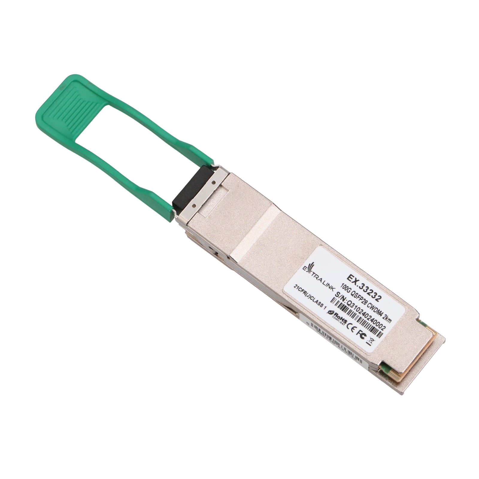 Extralink QSFP28 | QSFP28 Module | 100Gb/s, 2km, single-mode, duplex LC