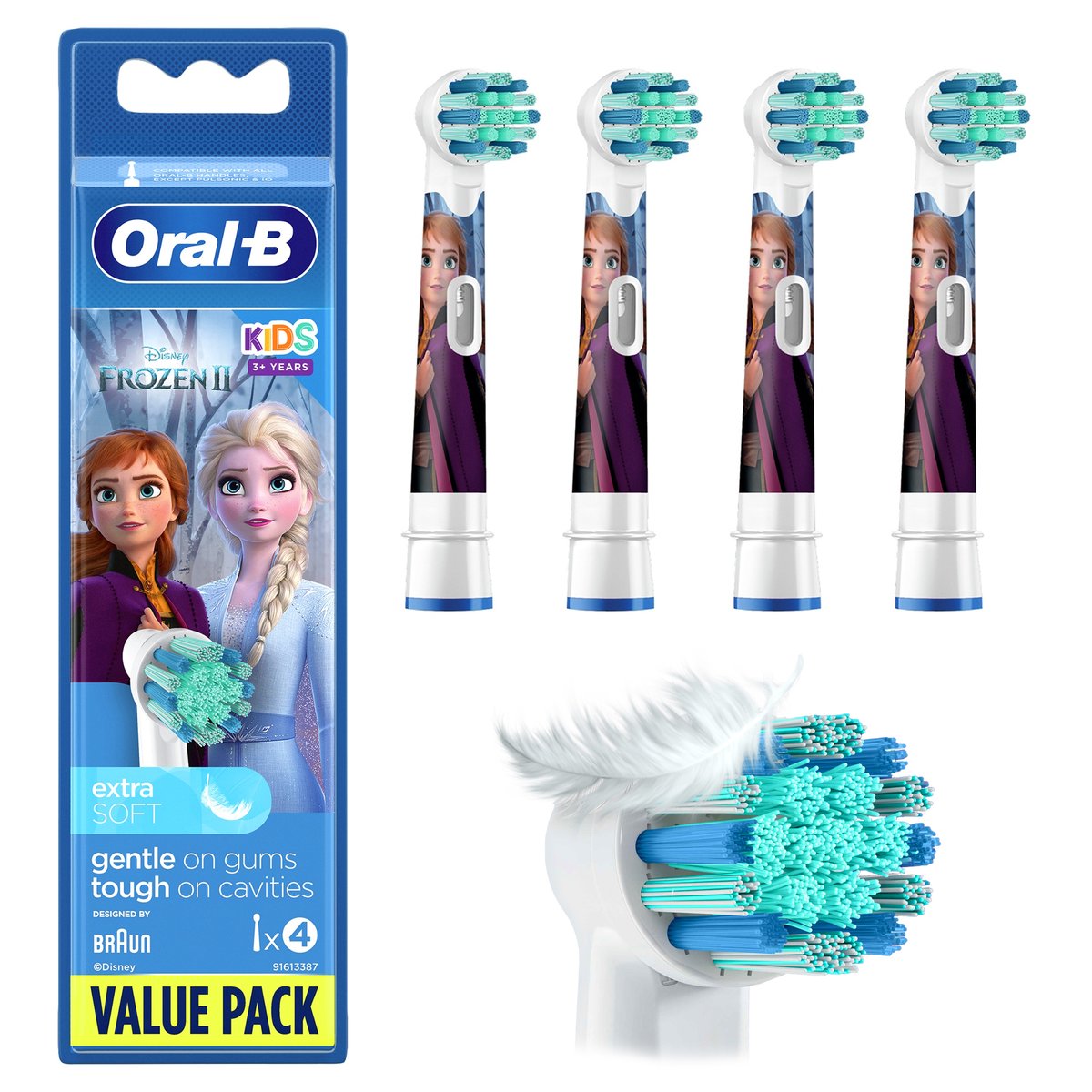 Oral-B EB10S-4 FROZEN 4-PACK ELECTRIC TOOTHBRUSH HEADS