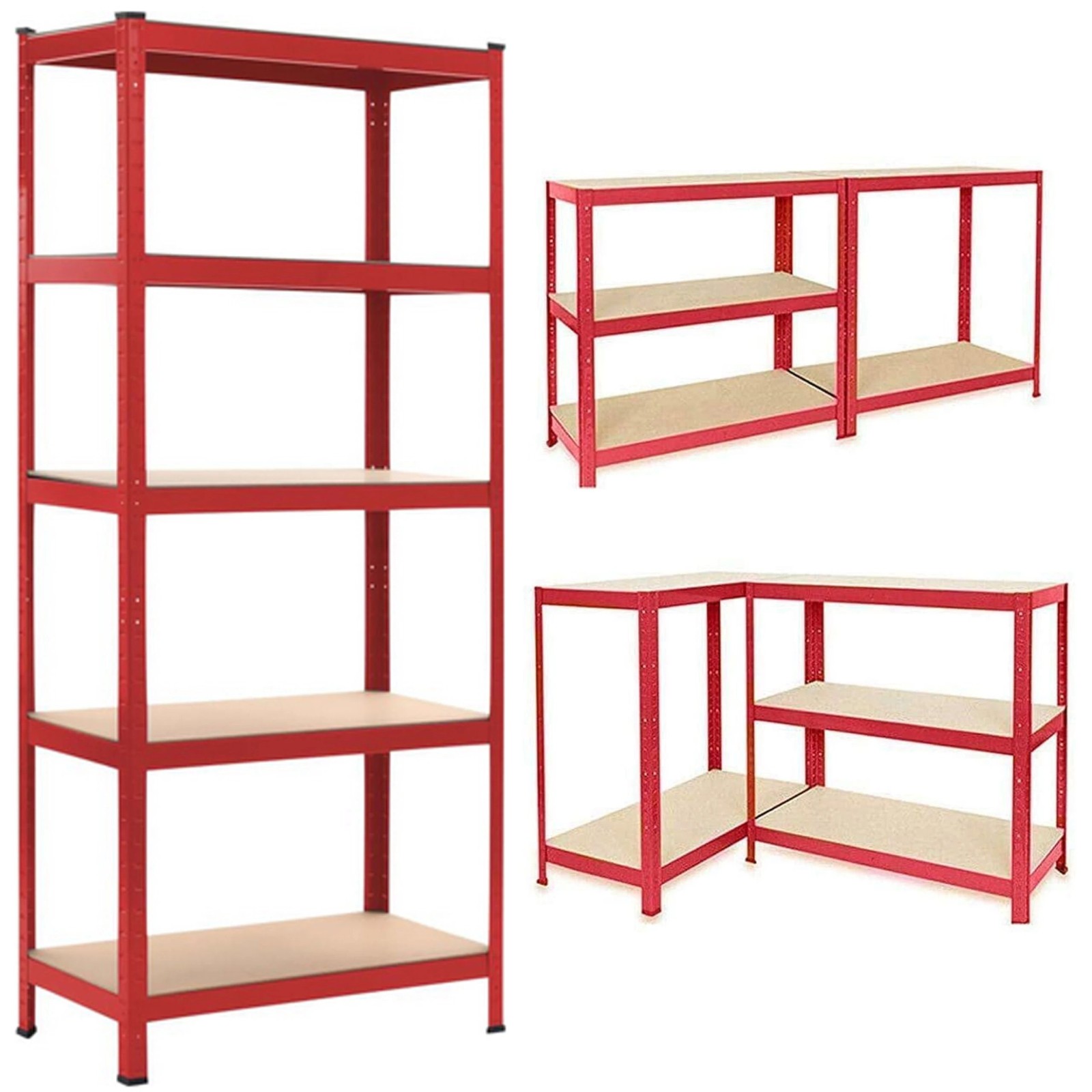 Extralink METAL STORAGE RACK 180x90x40 RED