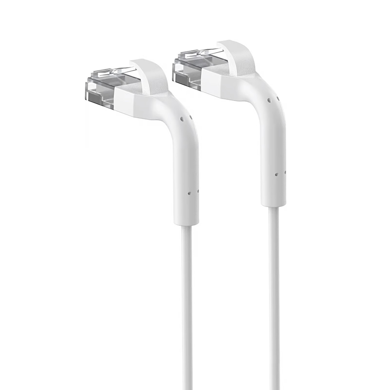 Extralink Cat.6A U/FTP LAN Patch Cord 5m 1Gbps White, Copper Network Cable, Angled Connector