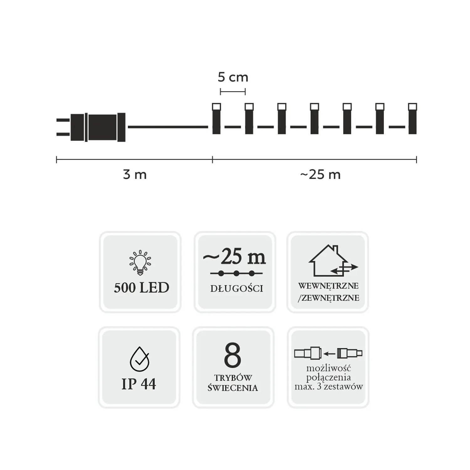 EXTRALINK LAMPKI LED 500L...