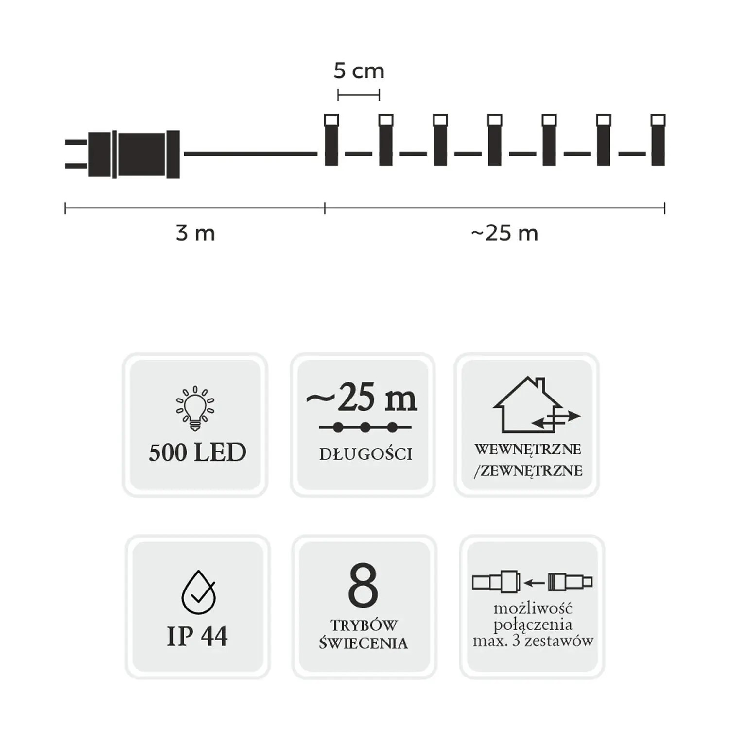EXTRALINK LAMPKI LED 500L...