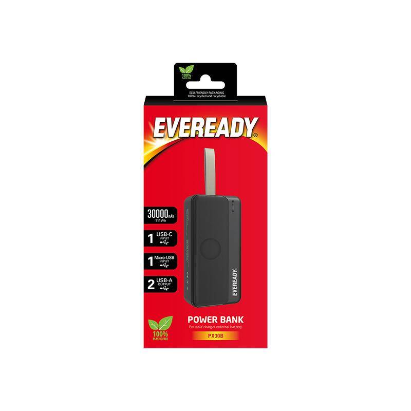EVEREADY PX30B 30000MAH POWER BANK BLACK-ENERGIZER