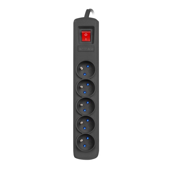 ARCON R5 PROTECTING POWER STRIP 5X SOCKETS 3M CABLE BLACK