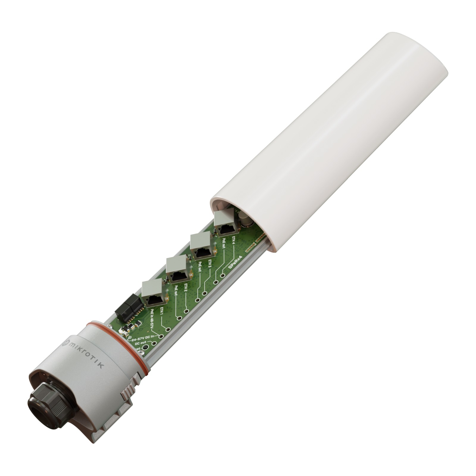 Mikrotik GPER14i PoE Splitter from a single 90W PoE-out port into multiple 30W PoE-out ports