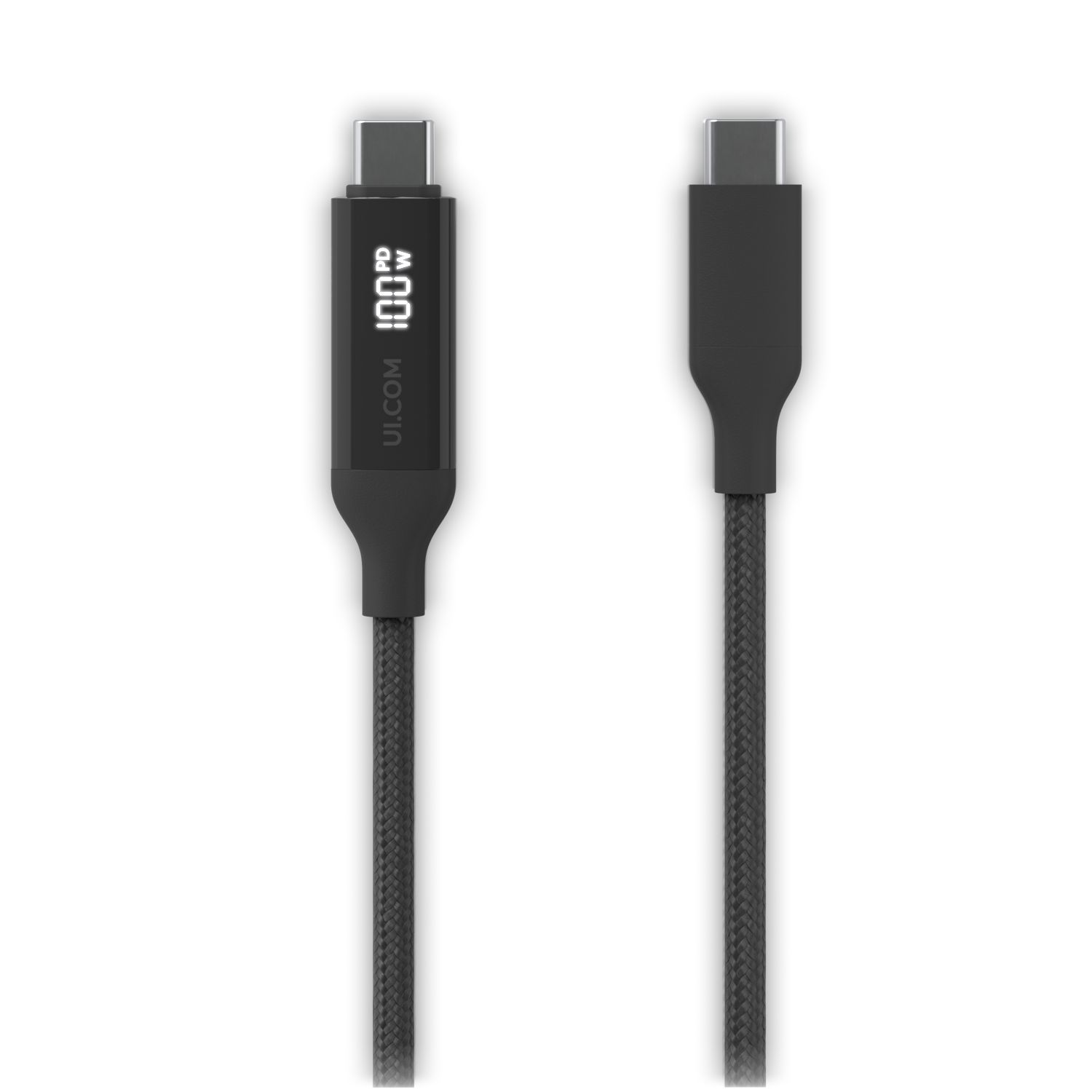 Braided power and data cable - with a double-sided charge - display. 2M - Warranty: 24M