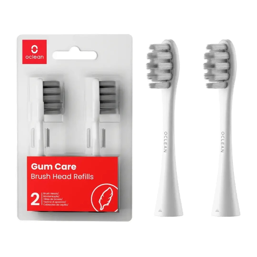 Oclean Gum Care P1S12 W02 | Testine per spazzolini sonici | bianco, confezione da 2