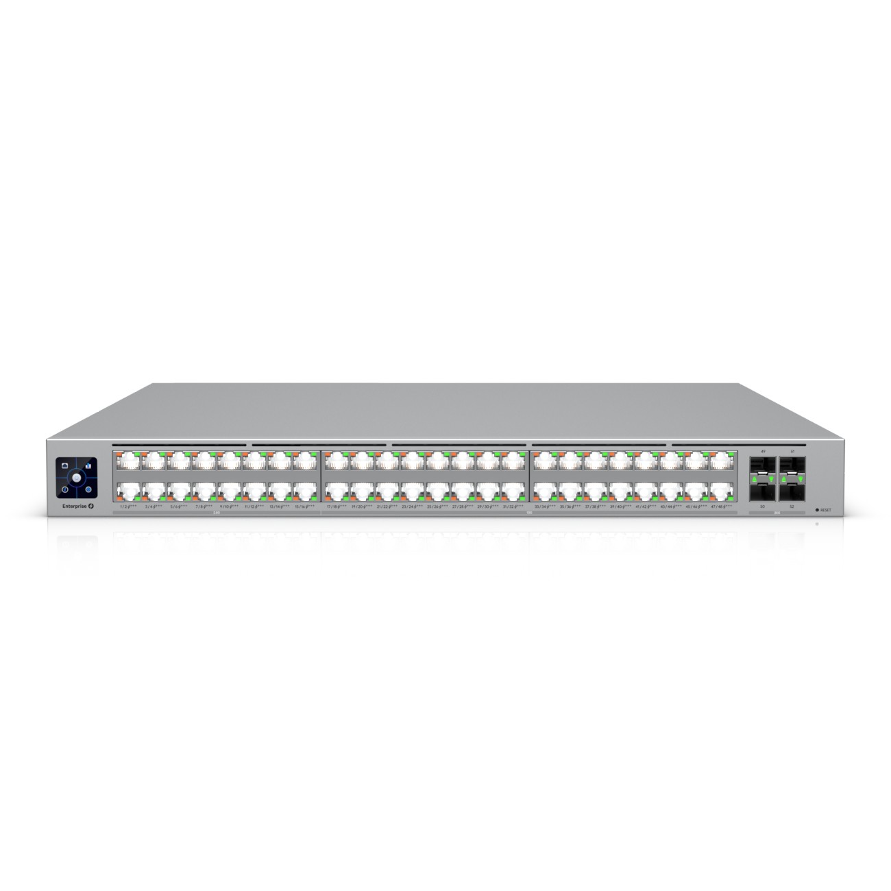 Ubiquiti ECS-48-PoE (2150W) | Switch | Etherlightingā¢, 16x 2.5 GbE RJ45, 32x 10 GbE RJ45, 4x SFP28, 2x QSFP28, L3, PoE+++
