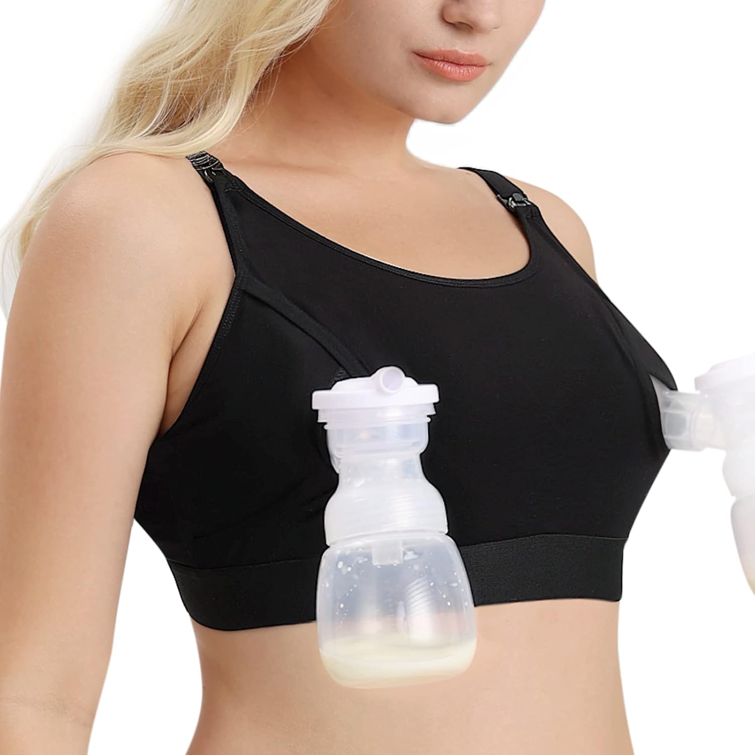 Momcozy YN08 (M) | Hands-Free Pumping Bra | Black