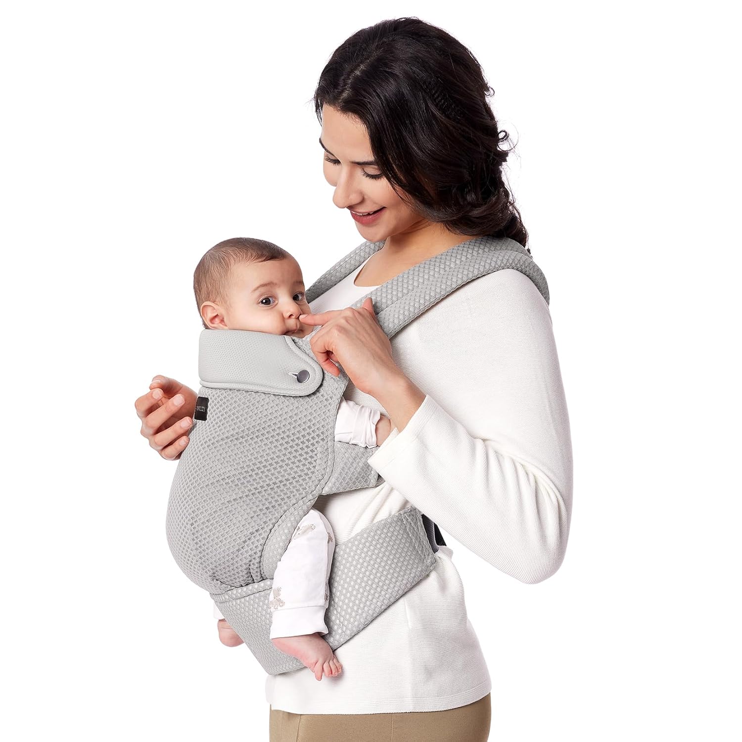 Momcozy Baby Carrier Newborn to Toddler Air Mesh Grey | Baby carrier | From newborn to toddler, Air Mesh mesh, grey colour