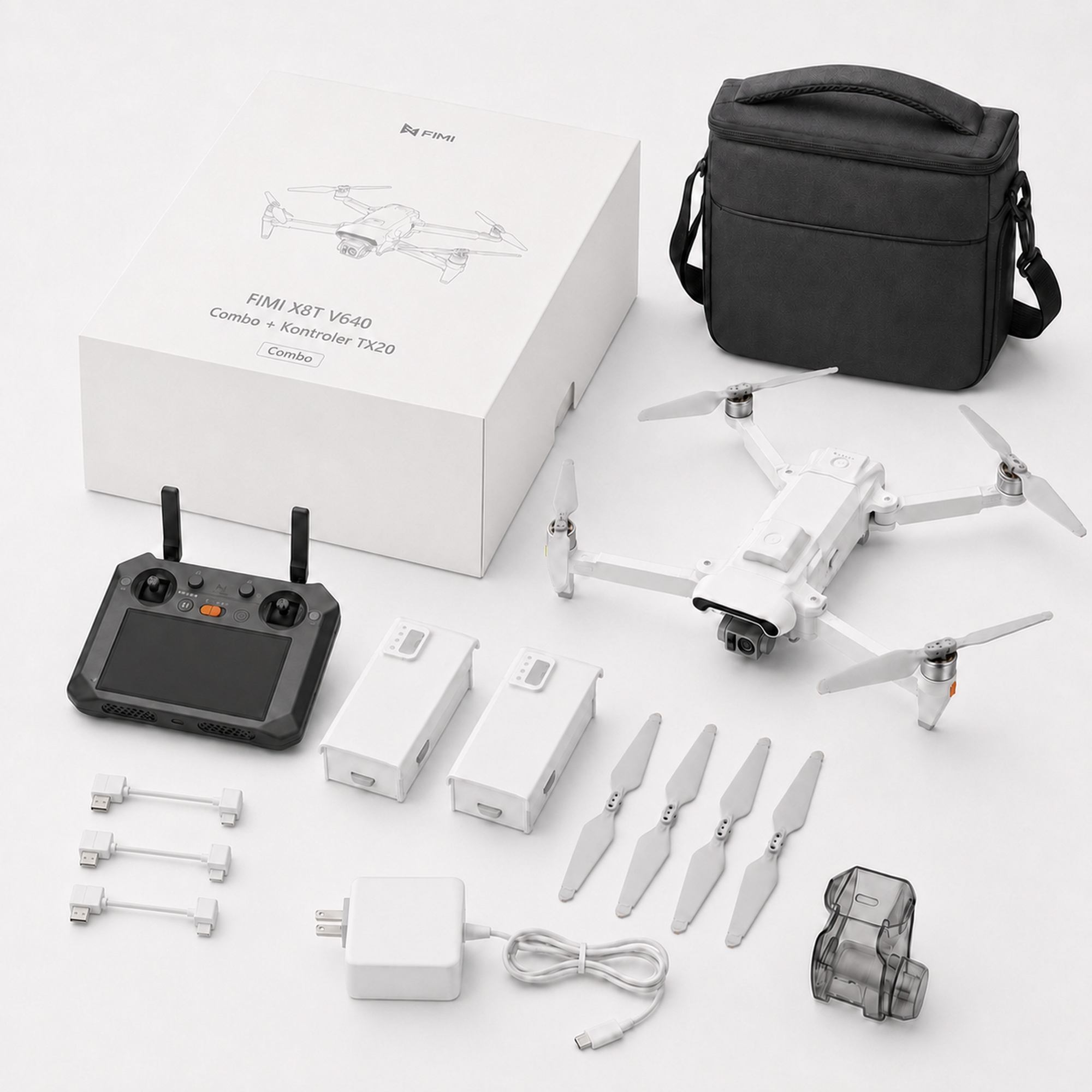 FIMI X8T V640 Combo + Kontroler TX20 | Dron | kamera termowizyjna, 2x bateria, 4K, GPS, zasięg do 20km