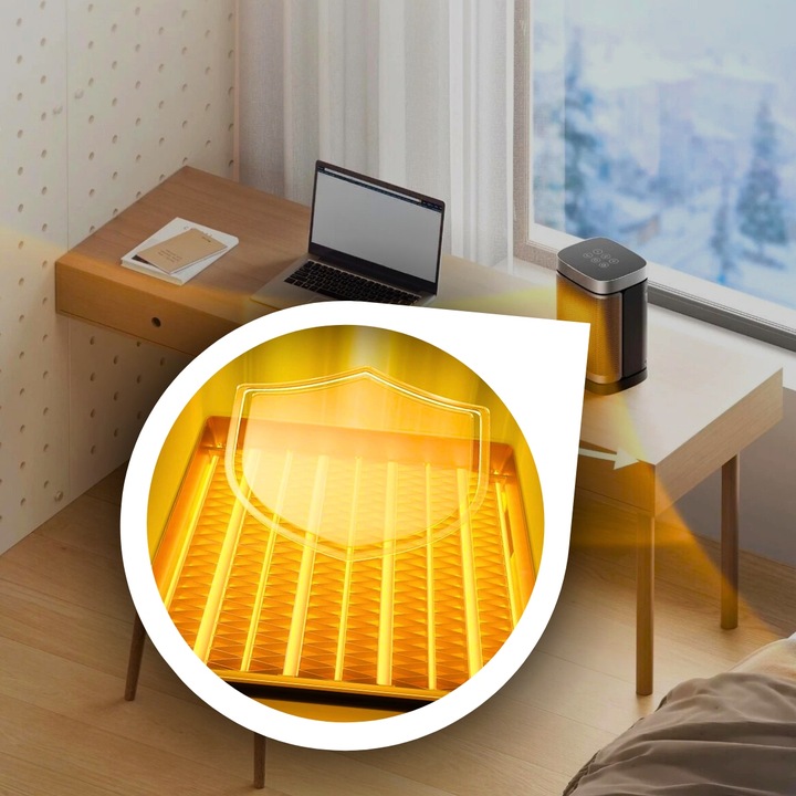 EXTRALINK GRZEJNIK ELEKTRYCZNY KOLUMNOWY CERAMICZNY FARELKA 1500W PILOT LED
