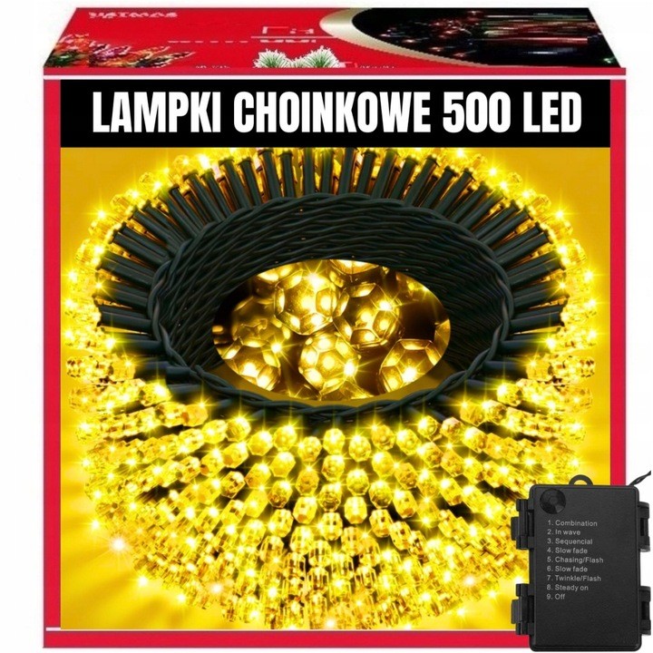 Extralink CHRISTMAS LIGHTS 500 LED OUTDOOR INDOOR WHITE WARM WHITE 35M