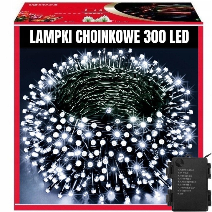 Extralink CHRISTMAS LIGHTS 300 LED OUTDOOR INDOOR WHITE COLD 21.7M