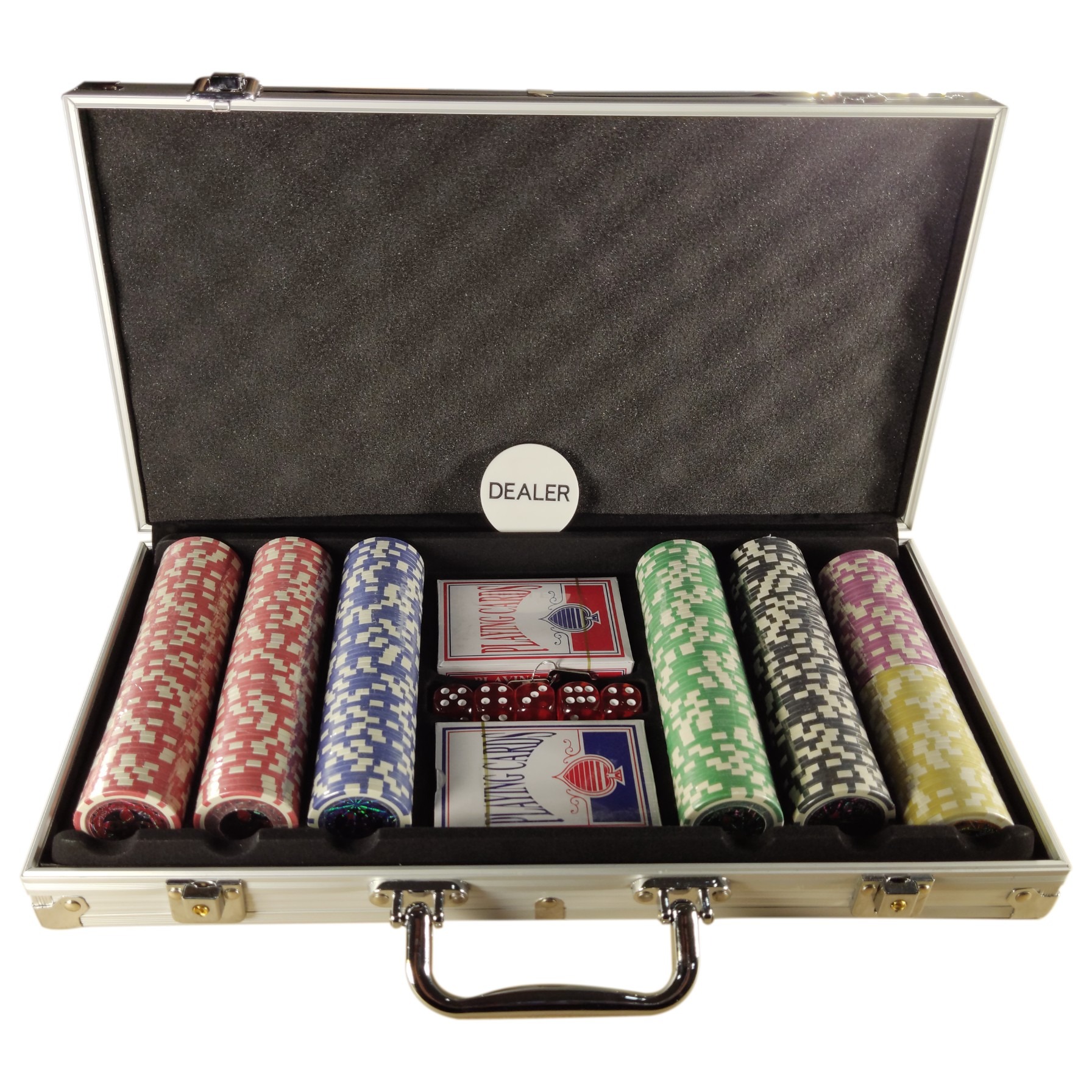 Extralink PREMIUM POKER SET 300 CHIPS 2 DECKS OF CARDS DICE CASE