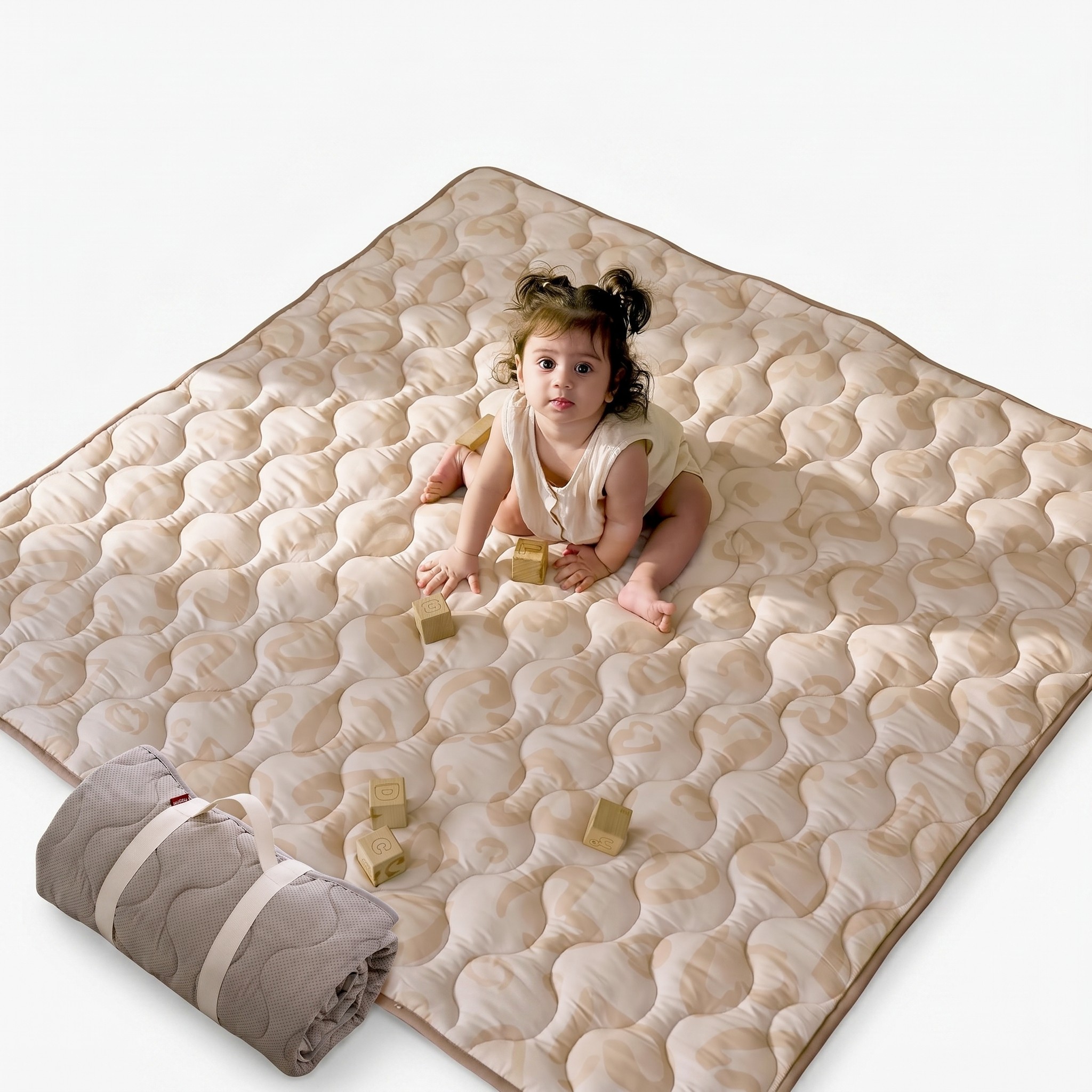 Momcozy GM017 BABY PLAY MAT FOR FLOOR LEOPARD BROWN