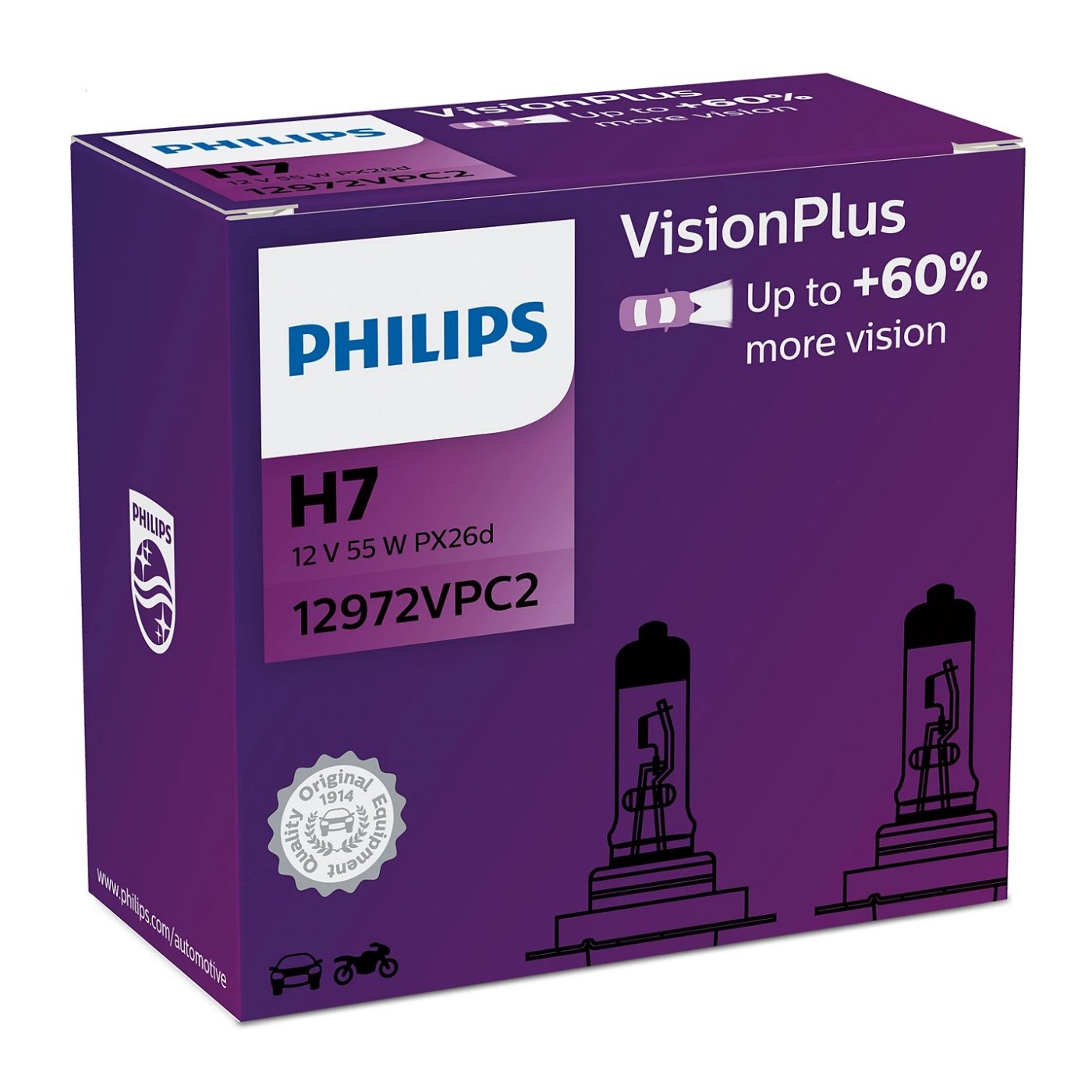 PHILIPS VISIONPLUS H7 12 V 55