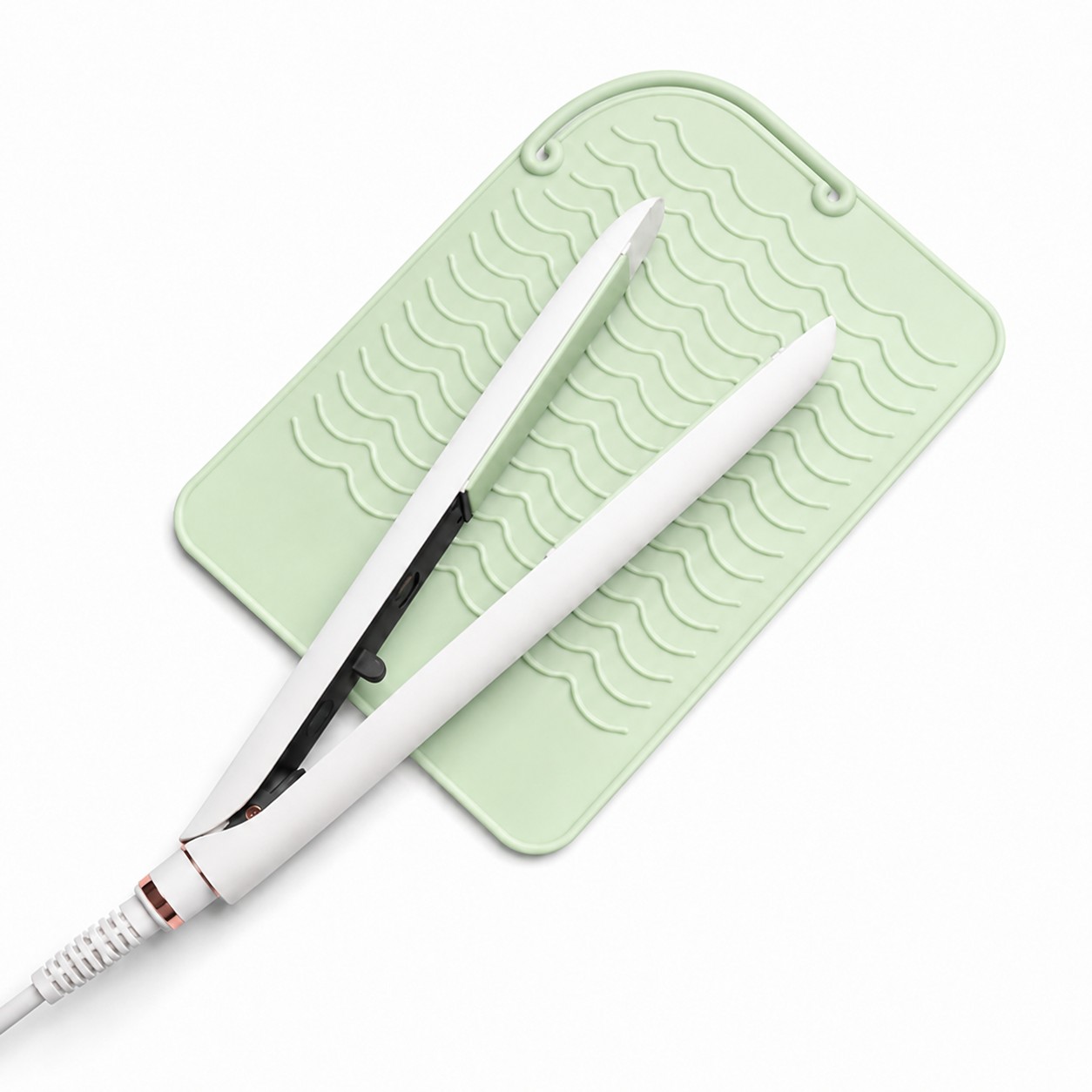 Extralink HOME MATA SILICONE PAD FOR CURLING IRON IN THE BATHROOM 22X16 CM GREEN