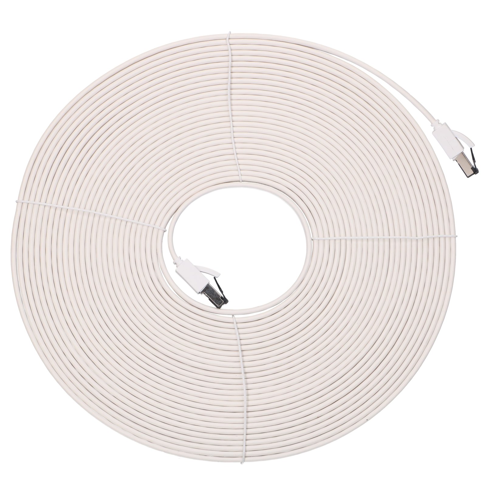 Extralink LAN Patch Cord Cat.8 U/FTP 15m 40G Flat Shielded Foiled Twisted Pair Bare Copper White