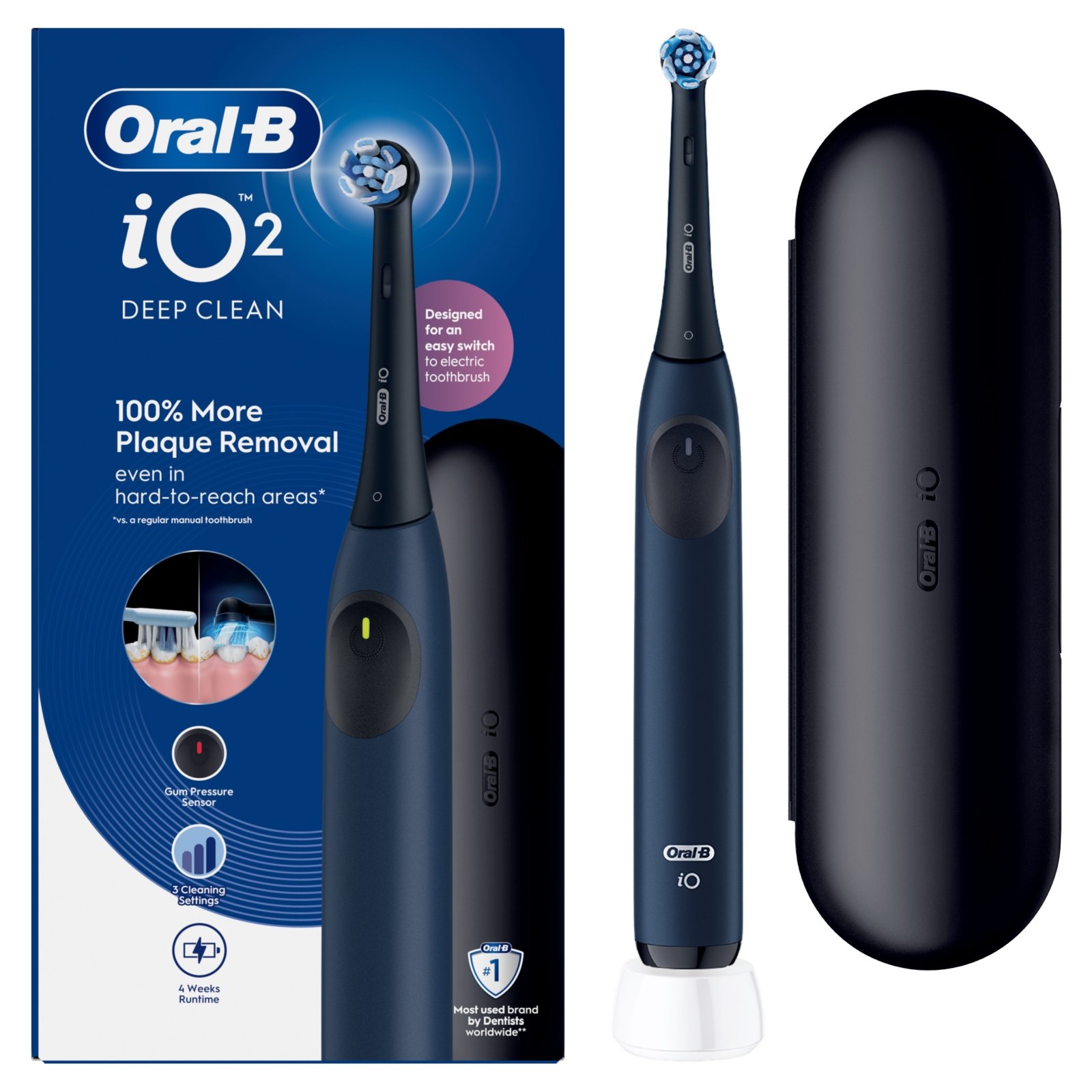 Oral-B ELECTRIC TOOTHBRUSH IO SERIES 2 OCEAN BLUE + TRAVEL CASE