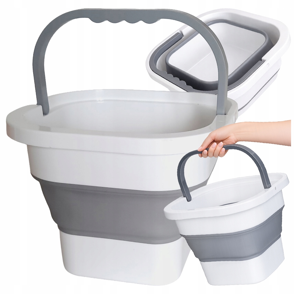 Extralink BLACK FOREST Folding Bucket, Silicone Portable Tourist Camping Bucket, 10L