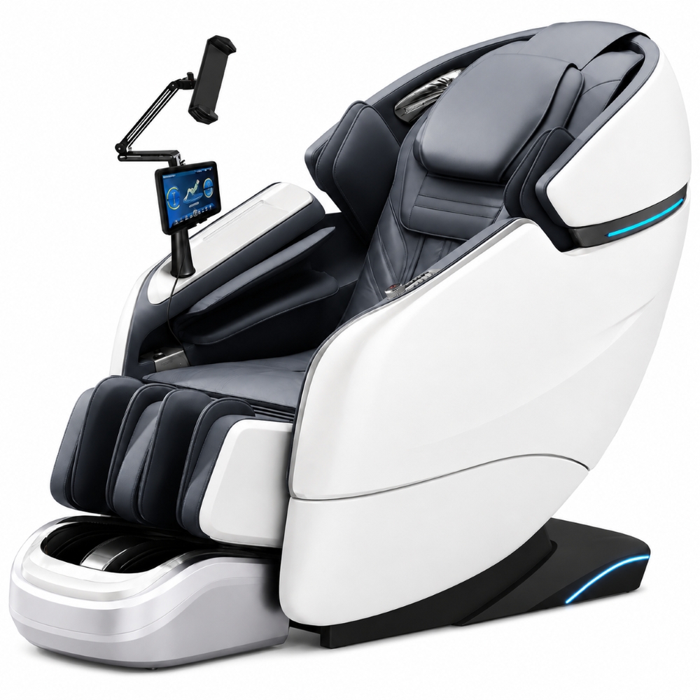 Extralink 3D MASSAGE CHAIR ZERO GRAVITY WHITE - BLACK SL TRACK